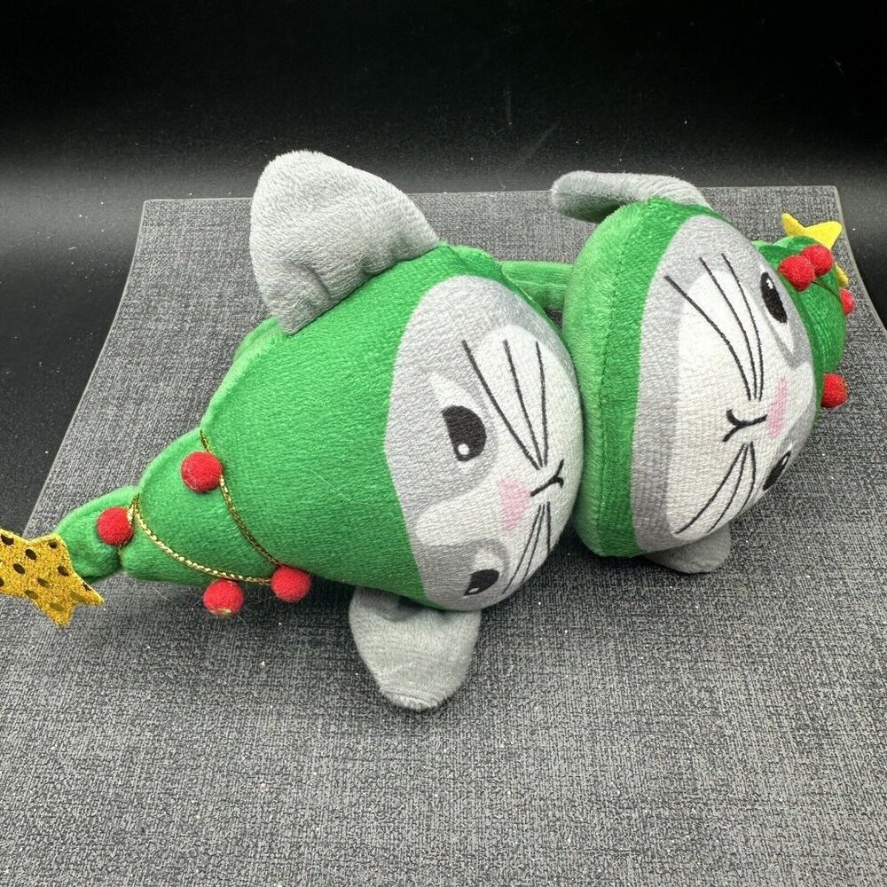 Kids Cat Christmas Ear Muffs Tree Top w/ Gold Star XMas Gift Stocking Stuffer 3+
